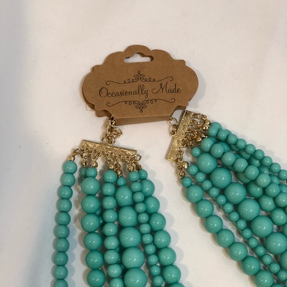 NEW Occasionally Made Multi Layer Aqua Necklace - Picture 2 of 2